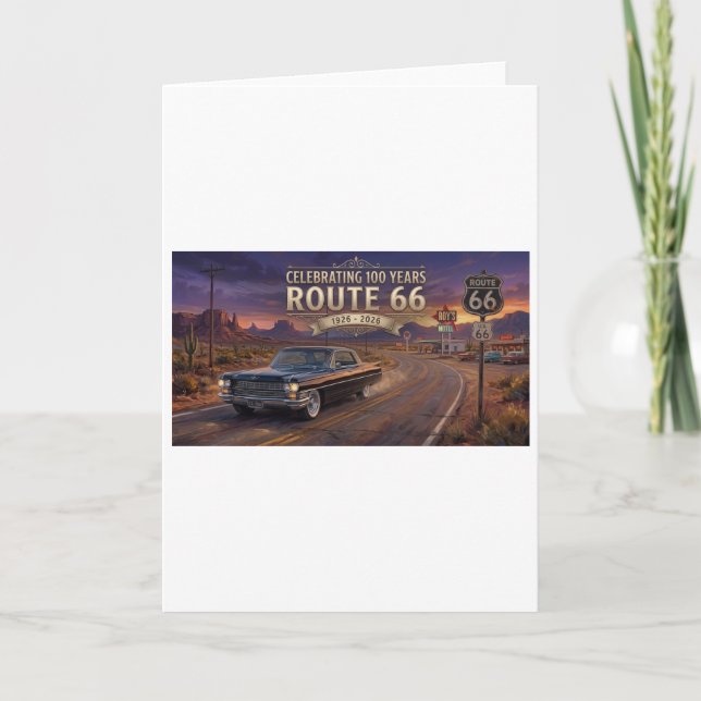Carte Célébration de 100 Ans : Route 66  (Devant)