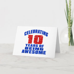 Carte Célébration de 10 ans d'en être formidable