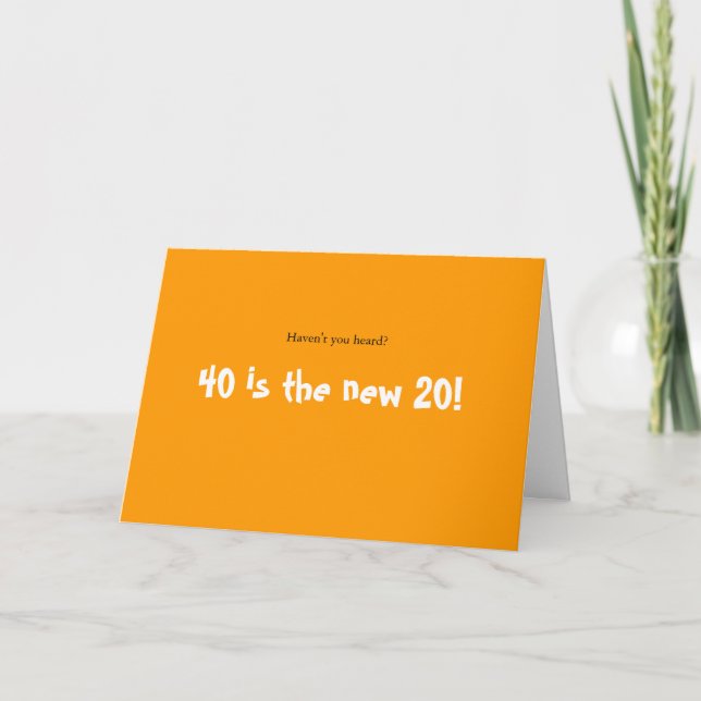 Carte Célébration de 40 ans (Devant)