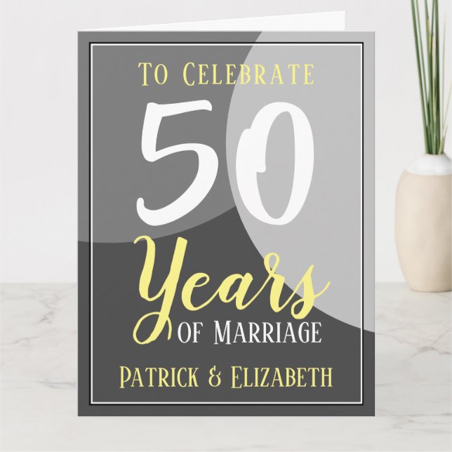 Carte Célébration de 50 ans de mariage (Devant)