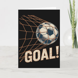 Carte Célébration de but de football Vintage Byll dans l