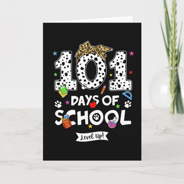 Carte Célébration de classe de vache mignonne de 101 jou (Devant)