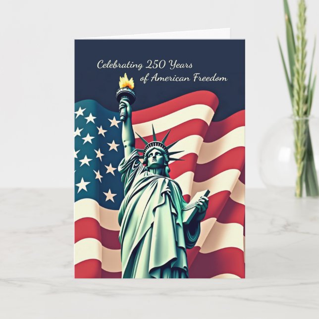 Carte Célébration de la liberté pour le 250e anniversair (Devant)