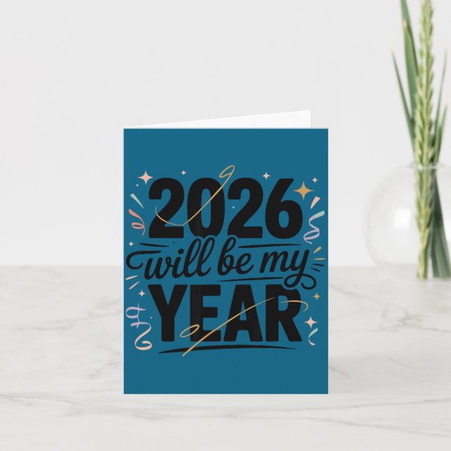 Carte Célébration de l'année 2026 Nouvel An Drôle  (Devant)
