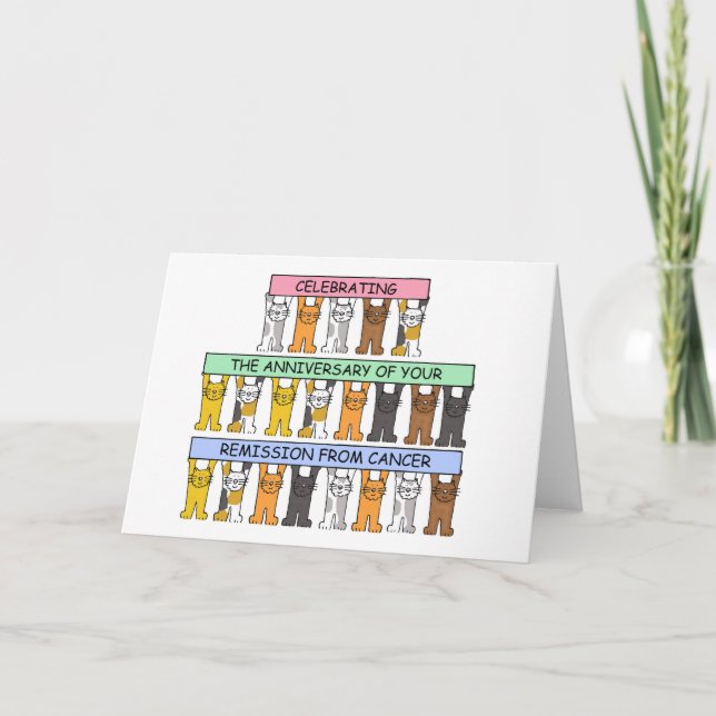 Carte Célébration de l'anniversaire de la remise du canc (Devant)