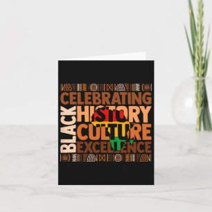 Carte Célébration de l'histoire noire Culture Excellence