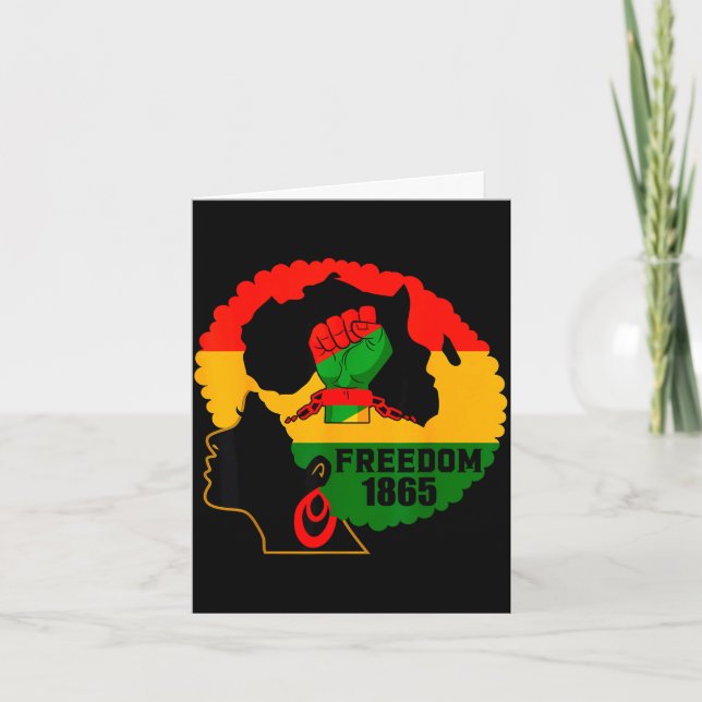 Carte Célébration de l'histoire noire Juneteenth liberté (Devant)