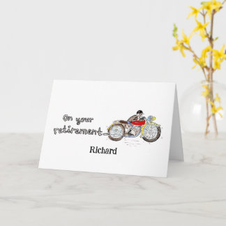 Carte Célébration de retraite de moto personnalisée