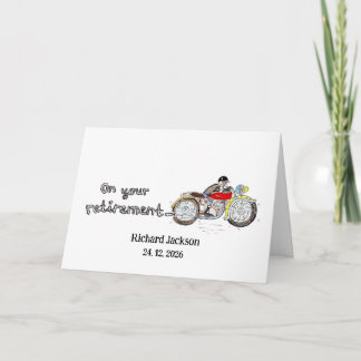 Carte Célébration de retraite de moto personnalisée