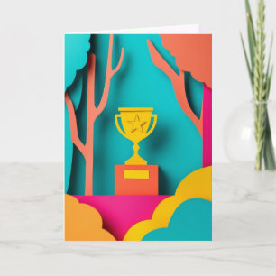 Carte Célébration de Trophée Vibrant