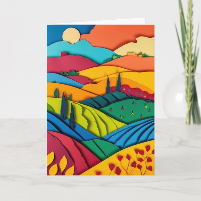 Carte Célébration de vigne vibrante (Devant)