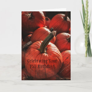 Carte Célébration de votre anniversaire d'automne