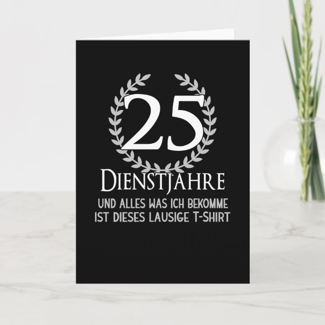 Carte Célébration d'entreprise pour les 25 ans de l'entr (Devant)