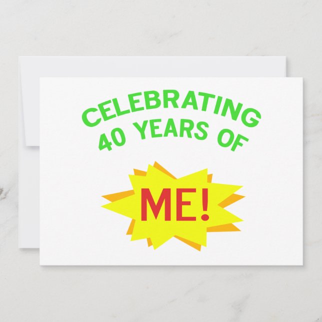 Carte Célébration des cadeaux du 40e anniversaire (Devant)