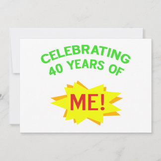 Carte Célébration des cadeaux du 40e anniversaire