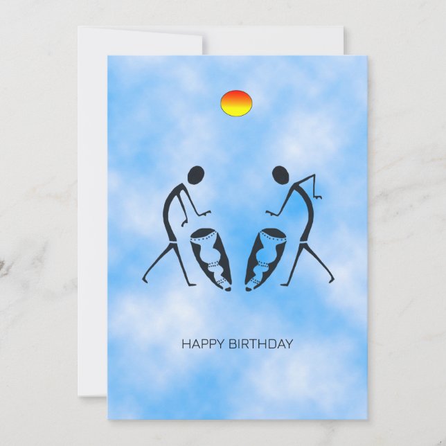 Carte Célébration des danseuses Silhouette Anniversaire (Devant)