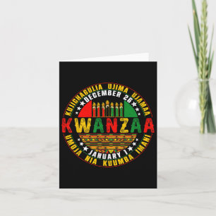 Carte Célébration des principes Kwanzaa Kinara Bougies P
