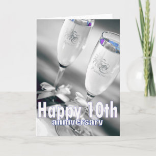 Carte célébration du 10ème anniversaire de mariage au ch