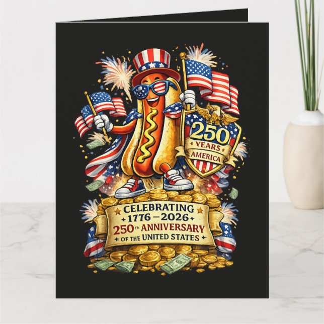Carte Célébration du 250e anniversaire de l'indépendance (Devant)