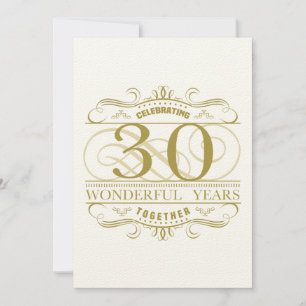 Carte Célébration du 30e anniversaire
