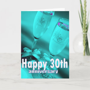 Carte célébration du 30e anniversaire de mariage au cham