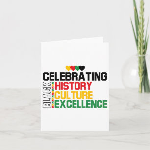 Carte Célébration du Mois de l'histoire des Noirs Afriqu