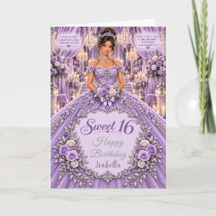 Carte Célébration Lavande Sweet 16