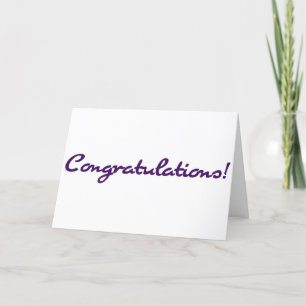 Carte Célébration pourpre de félicitations de manuscrit