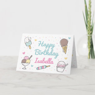 Carte Célébration Sucrée de Glace Joyeux Anniversaire