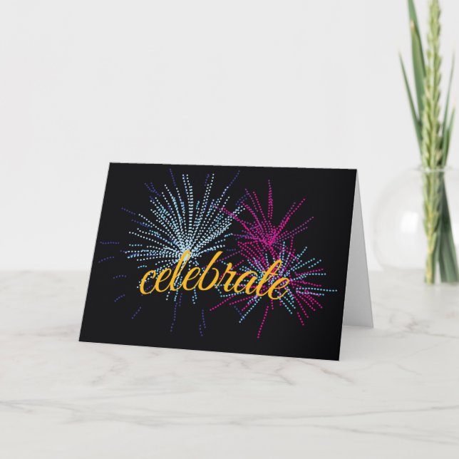 Carte Célébrer les feux d'artifice (Devant)