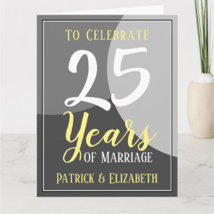 Carte Célébrez 25 ans de mariage