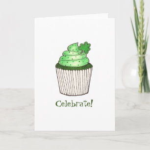 Carte Célébrez le Shamrock Cupcake Sweet St. Patrick's D