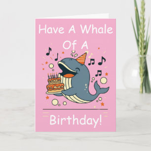 Carte Célébrez un anniversaire de baleine avec une balei