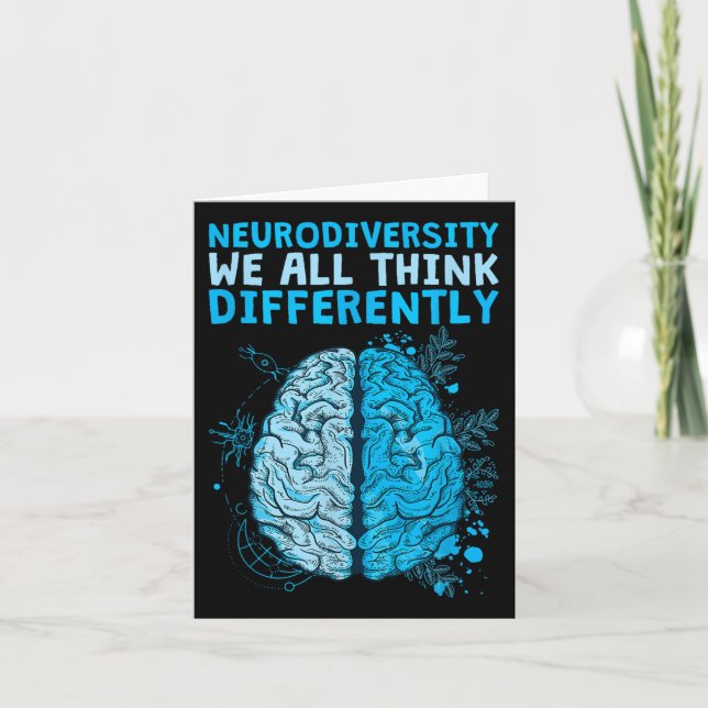 Carte Célébrons la neurodiversité Nous pensons tous diff (Devant)
