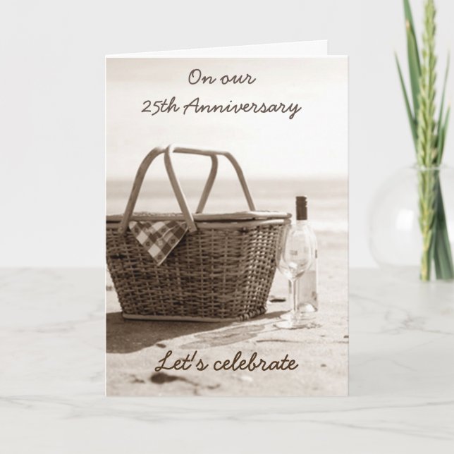 Carte CÉLÉBRONS "NOUS" -  25e ANNIVERSAIRE DE MARIAGE (Devant)