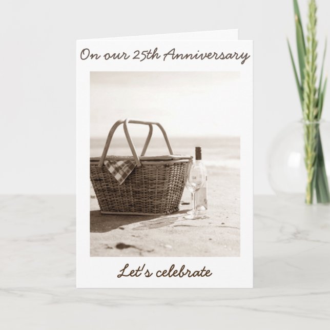 Carte CÉLÉBRONS "NOUS" -  25e ANNIVERSAIRE DE MARIAGE (Devant)