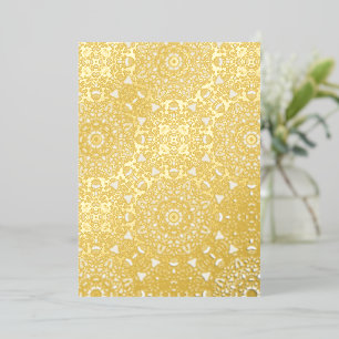 Carte céleste à motif floral Flower Power en feuil