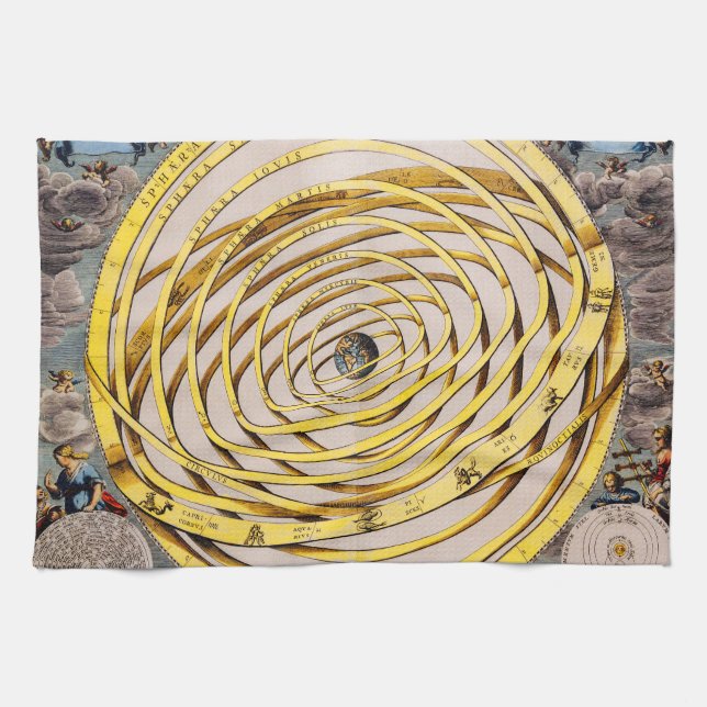 Carte céleste Andres Celarius Serviette de cuisine (Horizontal)