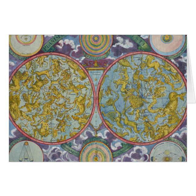 Carte céleste des planètes (Devant horizontal)