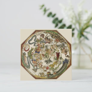 Carte céleste vintage planisphère par Peter Apian