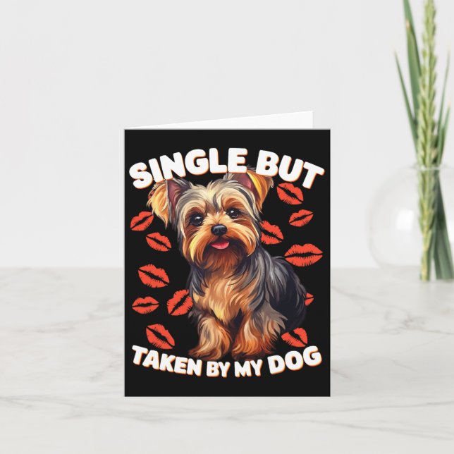 Carte Célibataire mais pris par mon chien (Devant)