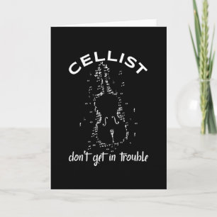 Carte Cellin Cello Cellist Musicien Chaîne Instrument