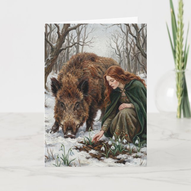 Carte Celtic Goddess & Wild Boar (Devant)