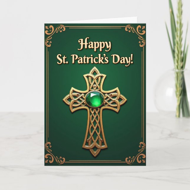 Carte Celtic Gold St Patricks Day Card (Devant)