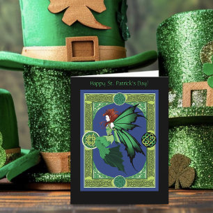 Carte Celtic Knot Work Green Fairy