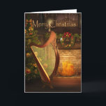 Carte celtique d'harpe de vacances<br><div class="desc">Cette carte de Noël celtique d'harpe n'est pas SIMPLEMENT pour des harpistes et des harpistes.</div>