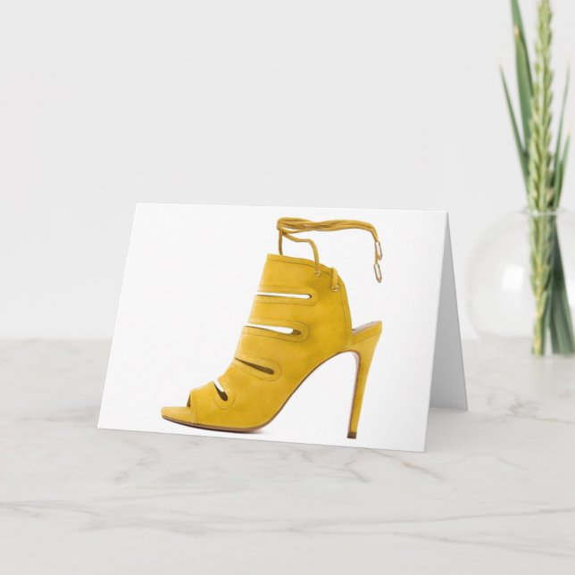 Carte Cendrillon Citation Aquazzura Chaussures Jaunes (Devant)