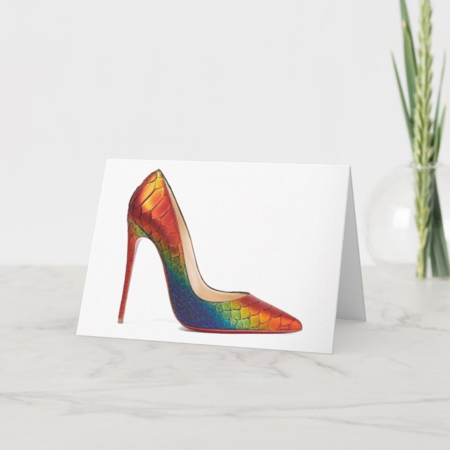 Carte Cendrillon Citation Christian Louboutin Chaussures (Devant)