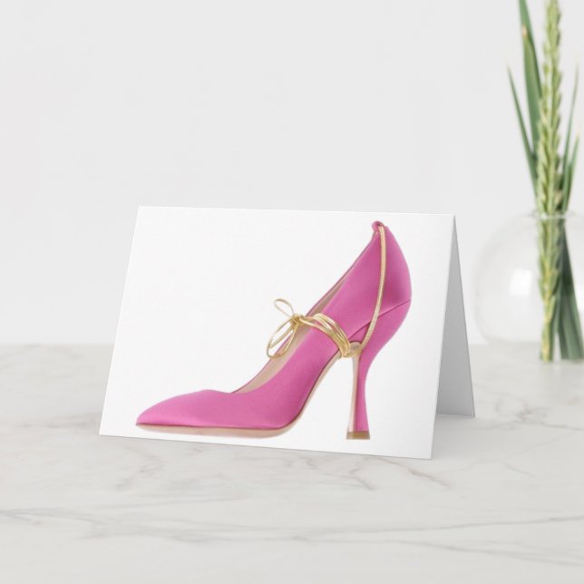 Carte Cendrillon Citation Miu Miu Chaussures Pompes Rose (Devant)