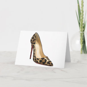 Carte Cendrillon Quote Louboutin Leopard Chaussures Card